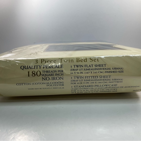 Vintage Royale Gold Collection Percale 180 Count Floral 3 Piece Twin Set - NEW - Picture 5 of 7